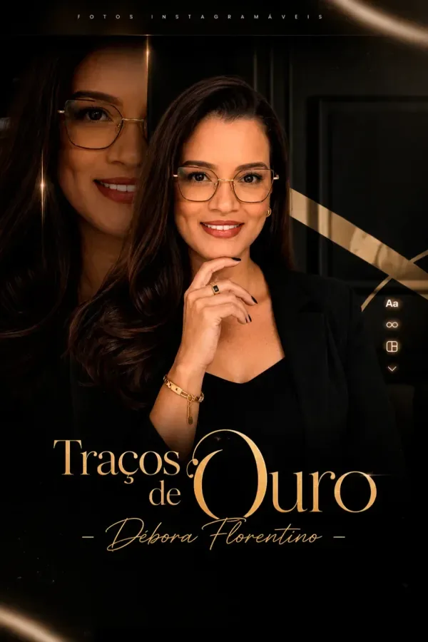 Capa do curso Traços de Ouro, com Débora Florentino